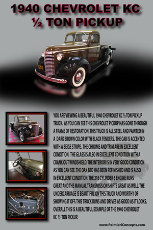 BH04-1940 CHEVROLET KC ½ TON PICKUP-16x24-Poster-FINAL