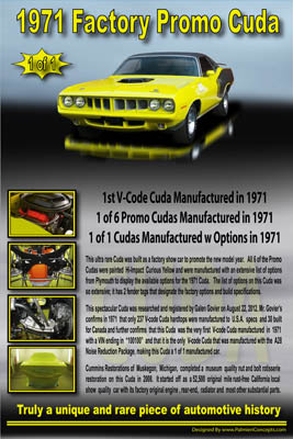 1971 Cuda Promo  V code